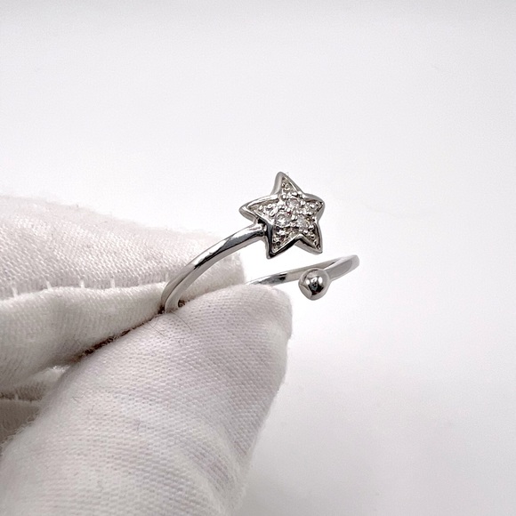 Sale $15 Firm! .925 Sterling Silver Cz Star Ring - Picture 5 of 16